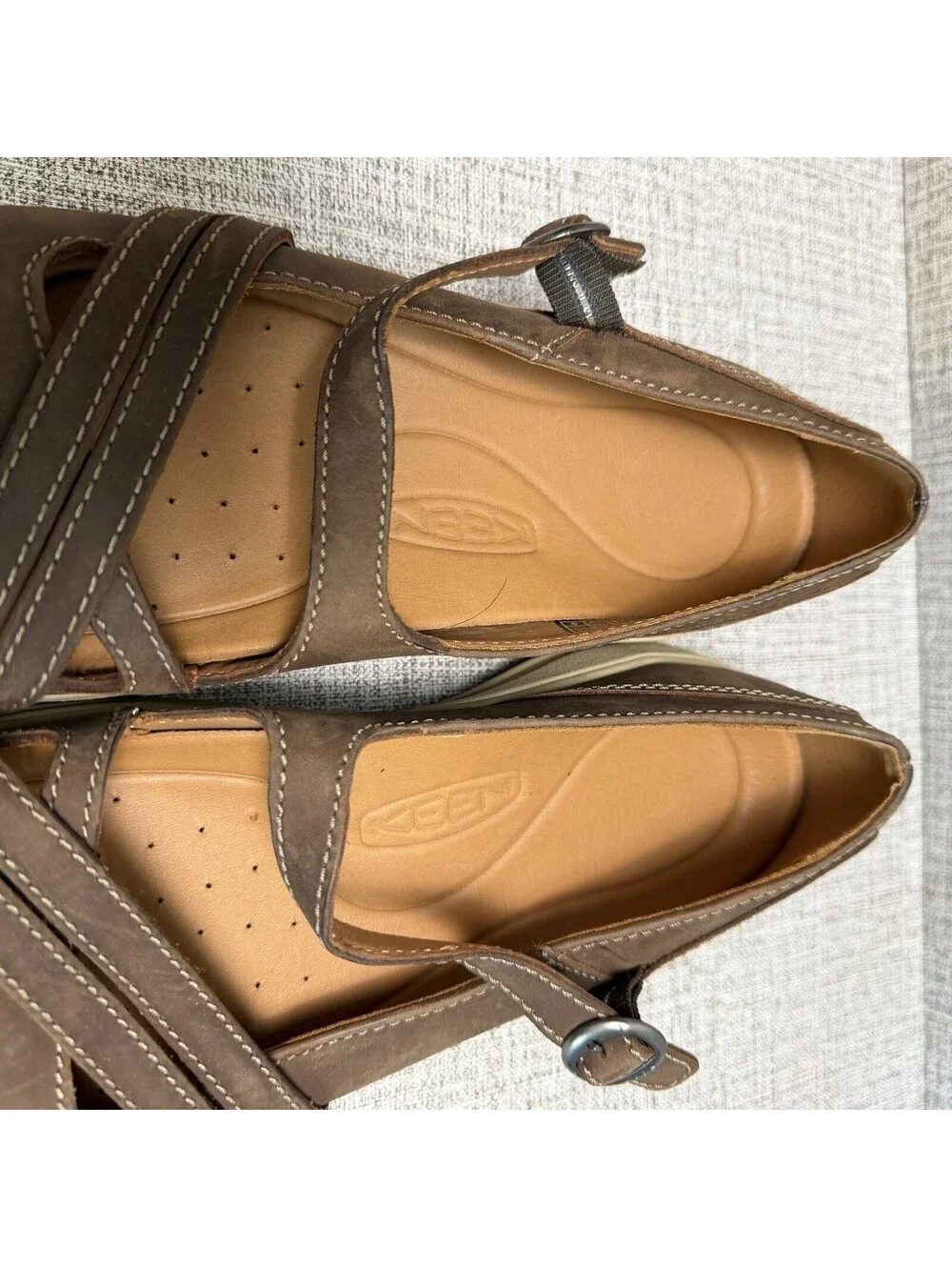 Keen Shoes Womens Size 9.5 Brown Leather Presidio II Mary Jane Comfort Flats